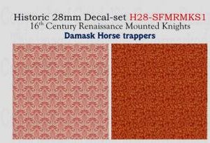 RENX 10. Damask Decals - horse trappers (I)