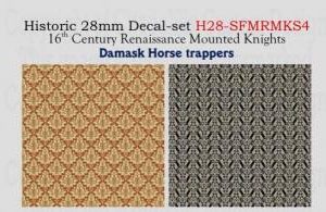 WFD 11. Damask Decals - horse trappers (B)